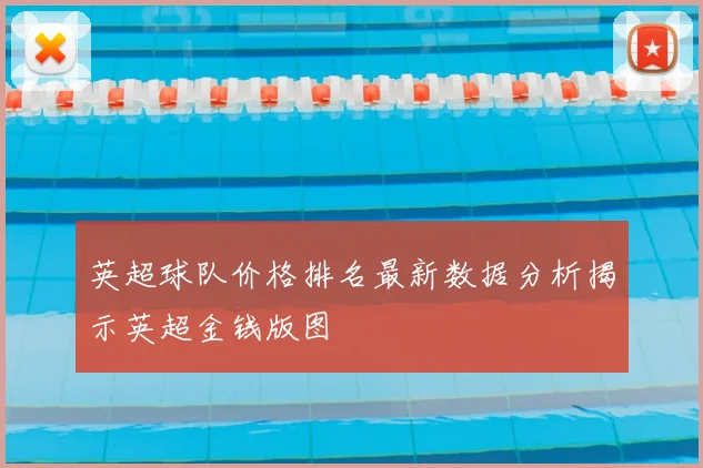 英超球队价格排名最新数据分析揭示英超金钱版图